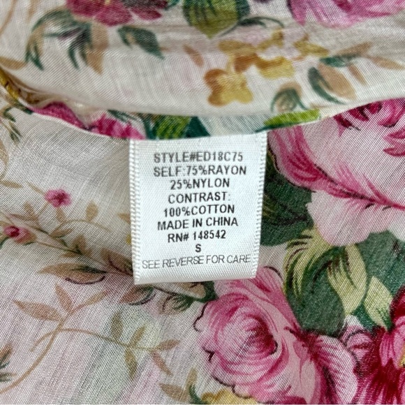 Aratta Silvent Journey Softness Floral Embroidered Maxi Dress V-Neck Size S - Picture 12 of 12